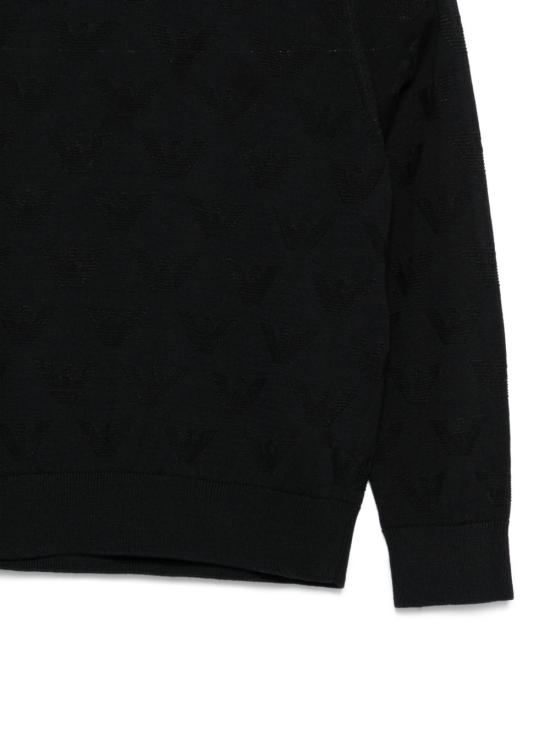 26SS [키즈] 엠포리오 아르마니 캐시미어 니트 EB001229 AF23415UB118 Blue - EMPORIO ARMANI