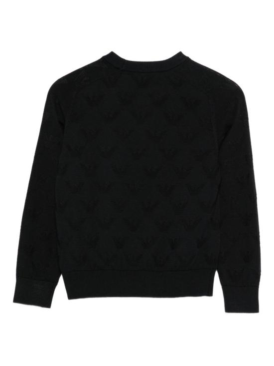 26SS [키즈] 엠포리오 아르마니 캐시미어 니트 EB001229 AF23415UB118 Blue - EMPORIO ARMANI