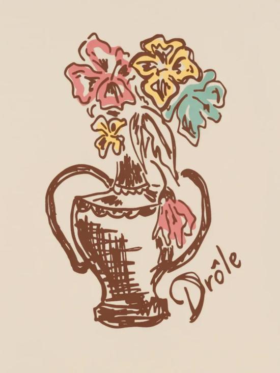 26SS 드롤드무슈 반팔 티셔츠 KTS308 CO002SAND Beige - DROLE DE MONSIEUR