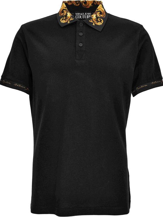26SS 베르사체 폴로 티셔츠 80GAGT12 CJ01TG89 Black