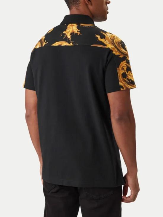 26SS 베르사체 폴로 티셔츠 80GAG6R1 JS549G89 Black - VERSACE