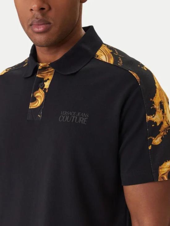 26SS 베르사체 폴로 티셔츠 80GAG6R1 JS549G89 Black - VERSACE