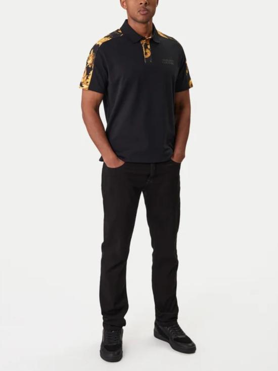 26SS 베르사체 폴로 티셔츠 80GAG6R1 JS549G89 Black - VERSACE