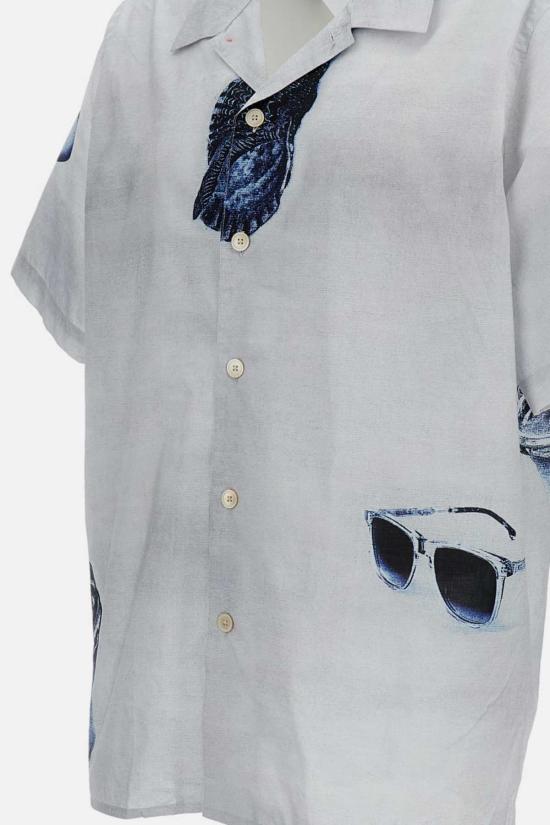  폴 스미스 폴로 티셔츠 프린트 반팔 셔츠 (회색) - PAUL SMITH