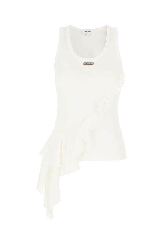 26SS 알렉산더 맥퀸 민소매 티셔츠 870702QLAEZ 9007 LIGHT IVORY