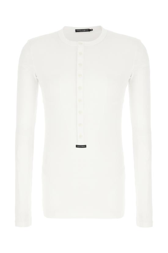 26SS 돌체앤가바나 긴팔 티셔츠 G8PG8TG7P3J W0800 BIANCO OTTICO