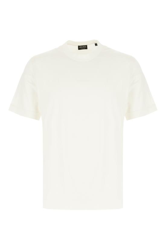 26SS 에르메네질도제냐 반팔 티셔츠 H718UH386A3 N01 WHITE