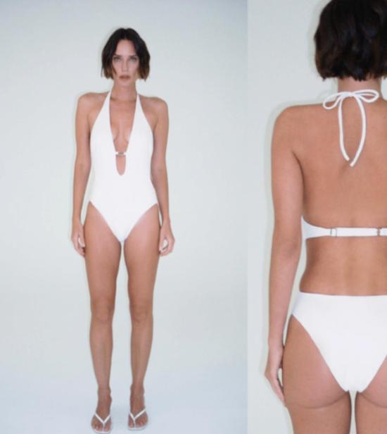  Ziah 원피스 수영복 지아 플런지 홀터  에크루 - OTHER BRANDS