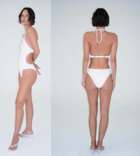  Ziah 원피스 수영복 지아 플런지 홀터  에크루 - OTHER BRANDS