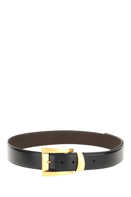 26SS 베르사체 가죽 벨트 10241971A17848 1B55J BLACK GOLD