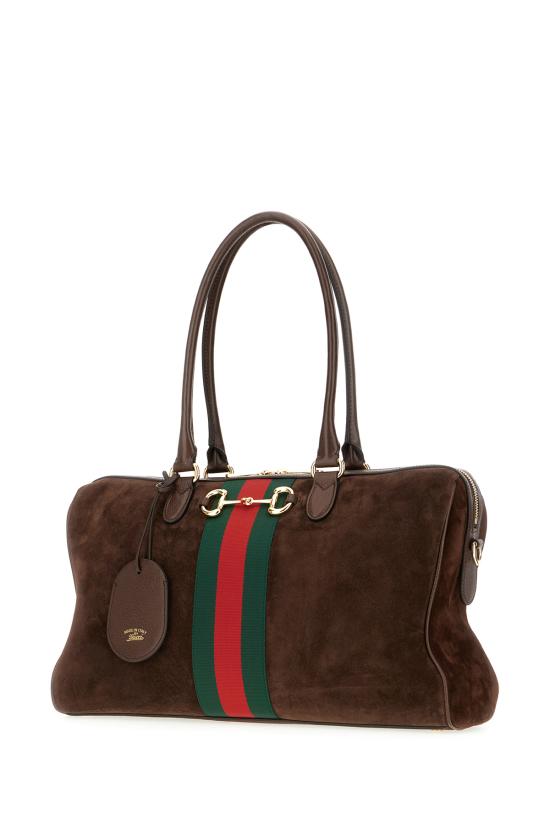 26SS 구찌 보르세토 스웨이드 라지 보스턴백 866734AAGIR 2146 Marrone - GUCCI