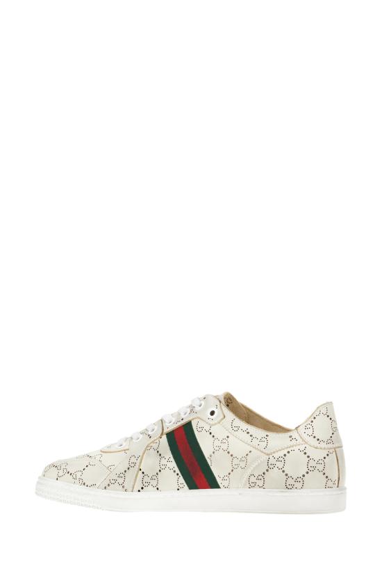 26SS 구찌 스트레치 로우탑 스니커즈 865050AAGGP 9166 Bianco - GUCCI