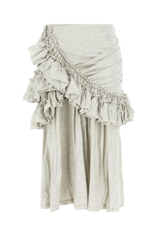 26SS 드리스 반 노튼 미디 스커트 2610111453606 813 GREY MELANGE