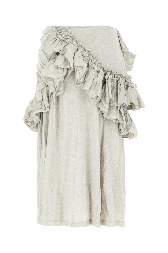 26SS 드리스 반 노튼 미디 스커트 2610111453606 813 GREY MELANGE - DRIES VAN NOTEN