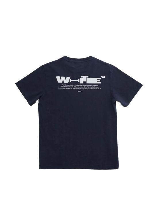 26SS [키즈] 오프화이트 티셔츠 44BAA002S26J00A 410 Blue - OFF WHITE