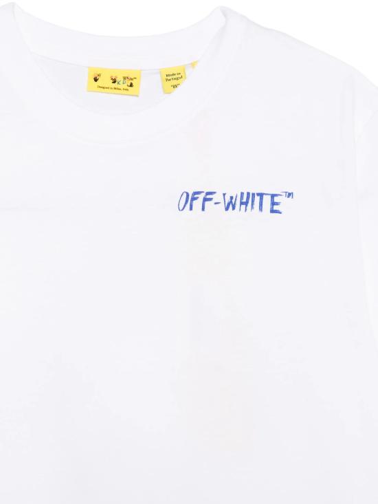 26SS [키즈] 오프화이트 티셔츠 44BAA002S26J005 100 White - OFF WHITE
