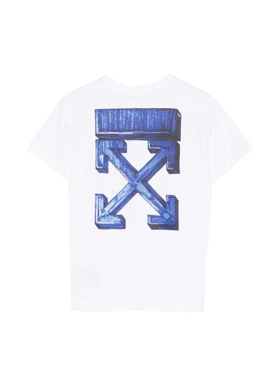 26SS [키즈] 오프화이트 티셔츠 44BAA002S26J005 100 White - OFF WHITE