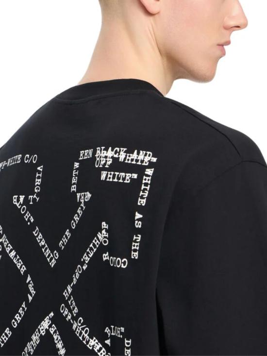 26SS 오프화이트 반팔 티셔츠 44MAA120S26J00K 001 Black - OFF WHITE