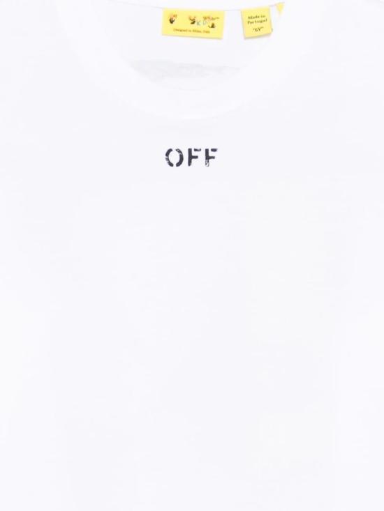 26SS [키즈] 오프화이트 티셔츠 44BAA002S26J006 100 White - OFF WHITE