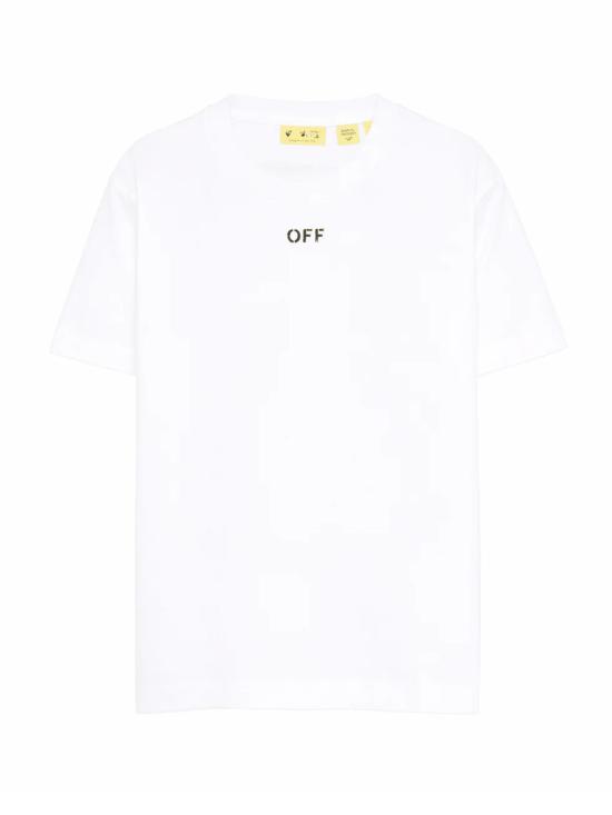 26SS [키즈] 오프화이트 티셔츠 44BAA002S26J006 100 White