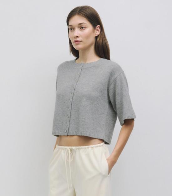  WAVEKELLY 가디건 웨이브켈리 스테이시 카디건 헤더 그레이 - OTHER BRANDS