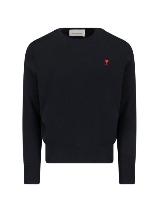  아미 스웨터 Ami Alexandre Mattiussi  Ami De C Ur 블랙