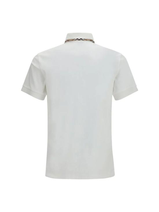 26SS 버버리 체크 트리밍 코튼 폴로셔츠 8126955 B7078 - BURBERRY