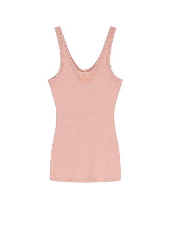  끌로에 민소매 티셔츠 끌로 코튼 탱크탑 코랄 샌드 - CHLOE