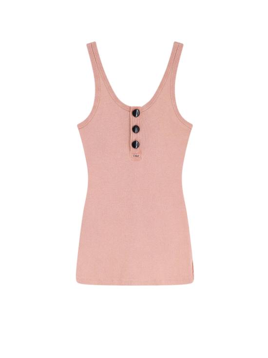 끌로에 민소매 티셔츠 끌로 코튼 탱크탑 코랄 샌드