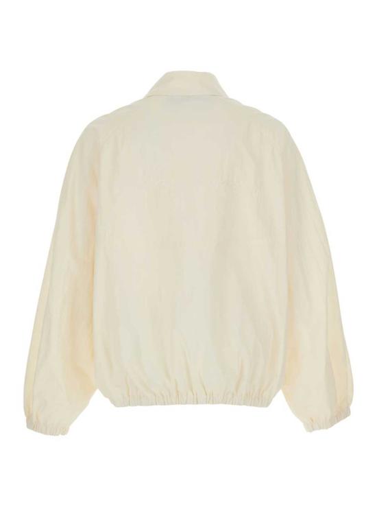  자크뮈스 봄버 자켓 르 쿠프 벤트 재킷 (앞면 여밈, 테크 패브릭 소재, 화이트) - JACQUEMUS