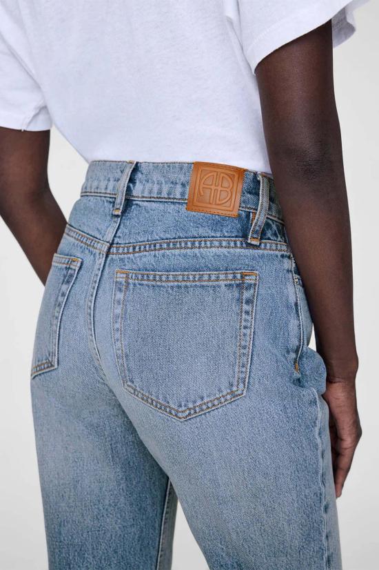  애니빙 데님 팬츠 아니네 빙 브루노 진 파괴된 앤티크 블루 - ANINE BING