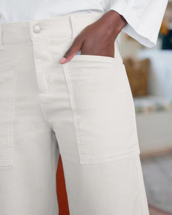  프랭크 앤 에일린 크롭 팬츠 프랭크 & 아일린 브레이 에브리데이 배럴 팬츠 초크 - FRANK & EILEEN