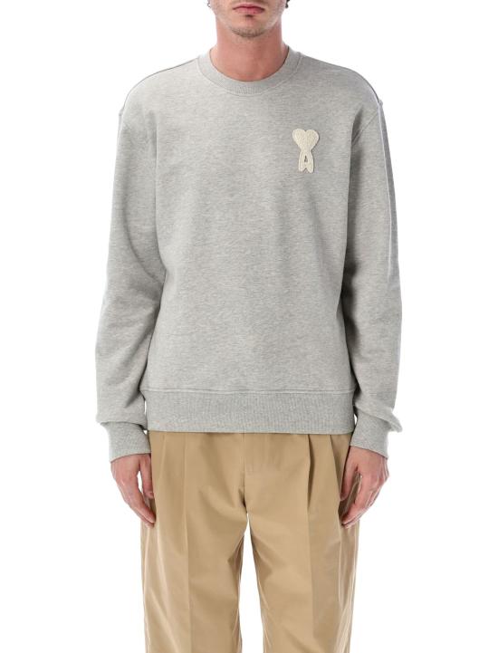  아미 긴팔 티셔츠 알렉상드르 마티우시 크로셰 ADC 크루넥 플리스 그레이 멜