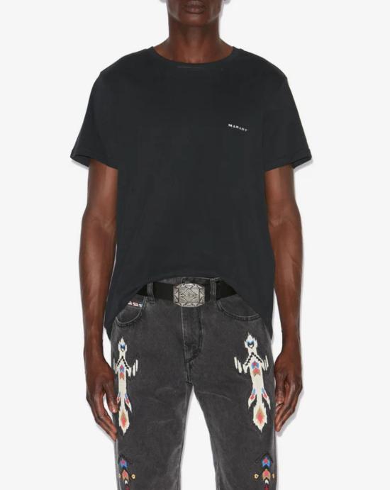 26SS 이자벨마랑 반팔 티셔츠 TS0047HAB3N13H 01BK Black - ISABEL MARANT