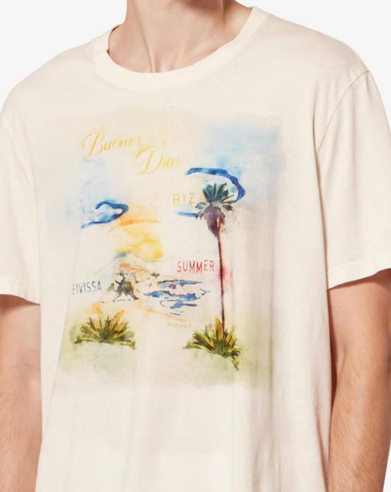 26SS 이자벨마랑 반팔 티셔츠 TS0052HBD1N08H 23EC Beige - ISABEL MARANT
