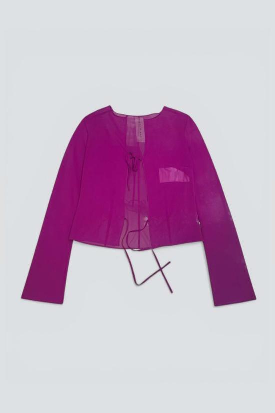  Jovana Markovic 블라우스 푸시아 실크  탑