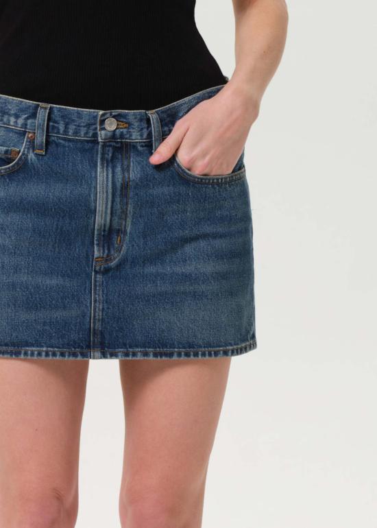  에이골디 데님 스커트 아골데 알렉 미니 스커트 드웰 - AGOLDE