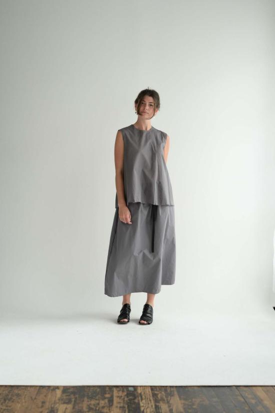  샤 롱 스커트 투 포켓 스커트 미디엄 롱 - SCHA