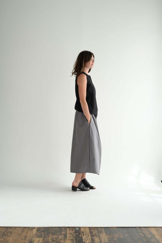  샤 롱 스커트 투 포켓 스커트 미디엄 롱 - SCHA