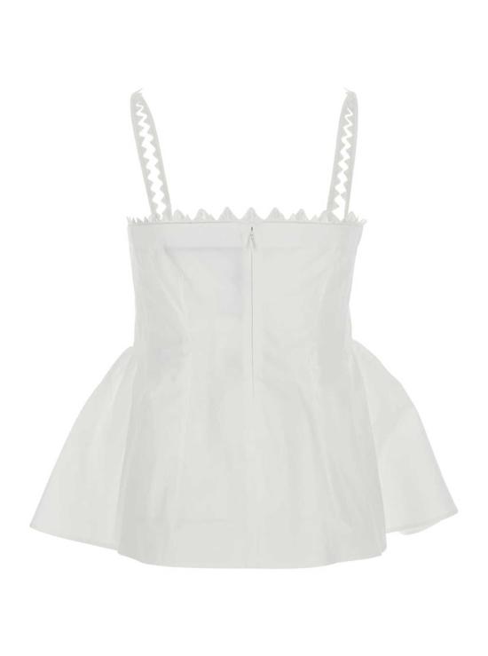  자크뮈스 민소매 티셔츠 Jacquemus Le Haut Traversin 탑 화이트 - JACQUEMUS