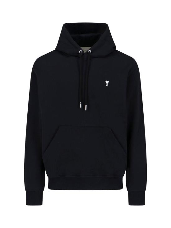  아미 긴팔 티셔츠 Ami Alexandre Mattiussi Ami De Coeur 후디 블랙