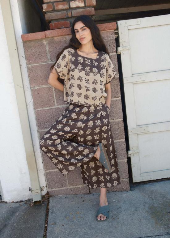  에이스 앤 지그 블라우스 프루던스 탑 보태니컬 - ACE & JIG