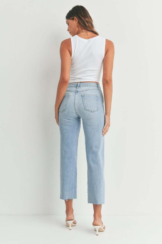  저스트 블랙 데님 데님 팬츠 오리지널 스트레이트 진 라이트 데님 - JUST BLACK DENIM