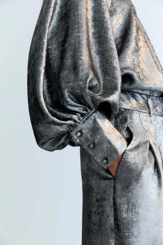  더뉴소사이어티 블라우스 뉴 소사이어티 우샤  실버 - THE NEW SOCIETY