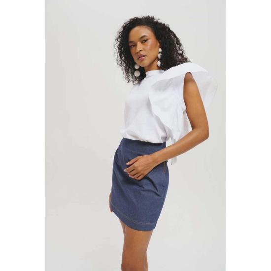  Leledebaltzac 블라우스 레레데발차크 안나 탑 화이트