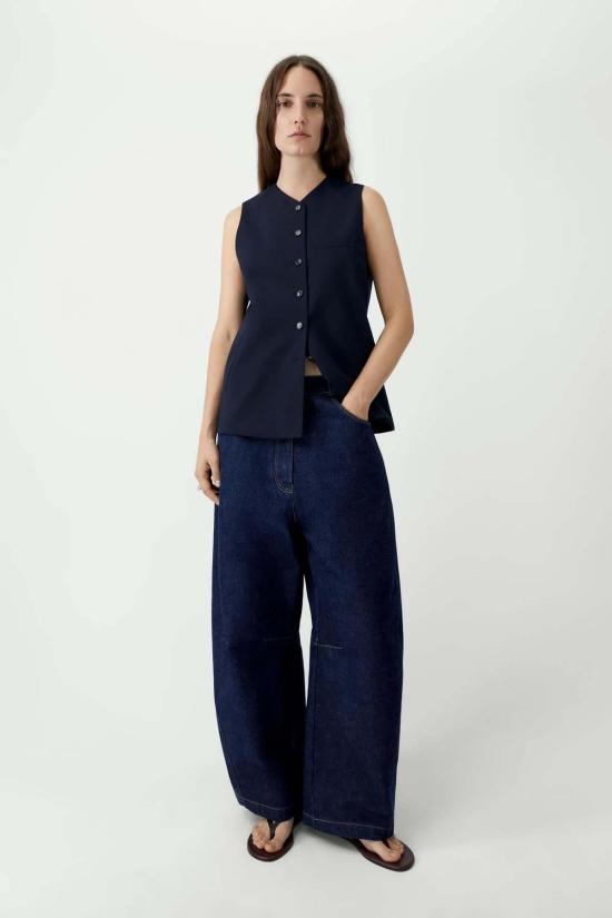  코데라 데님 팬츠 코르데라 커브드 배기 진 데님