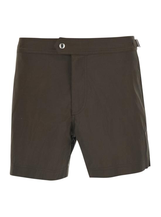  톰포드 숏팬츠 톰 포드 마이크로 컴팩트 포플린 방수 수영 반바지 브라운