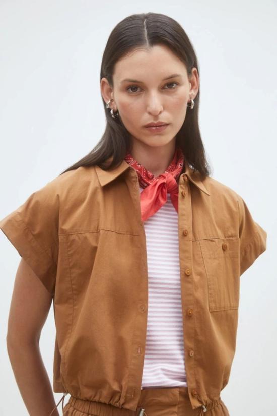  선쿠 셔츠 로레나 숏 버튼다운