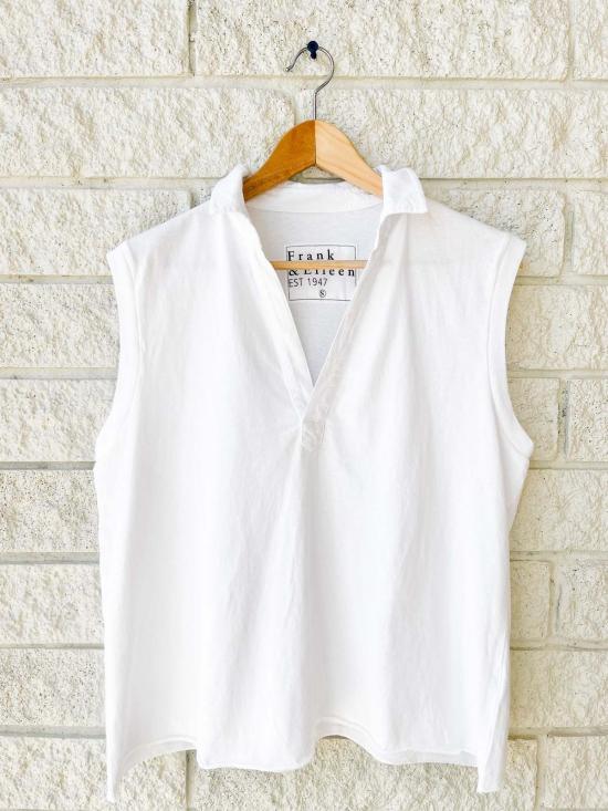  프랭크 앤 에일린 민소매 티셔츠 프랭크 & 아일린 올리비아 포포버 헨리 탑 화이트