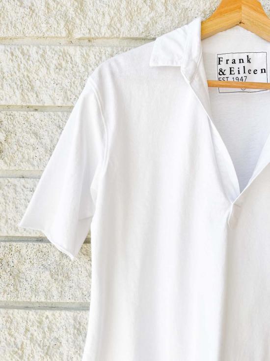  프랭크 앤 에일린 폴로 티셔츠 프랭크 & 아일린 패티 포포버 헨리 탑 화이트 - FRANK & EILEEN